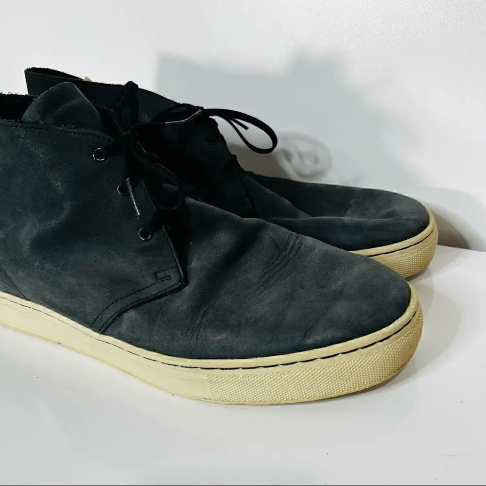 ALIFE Chuck Shepard Black Butter Soft Leather High Top Sneakers